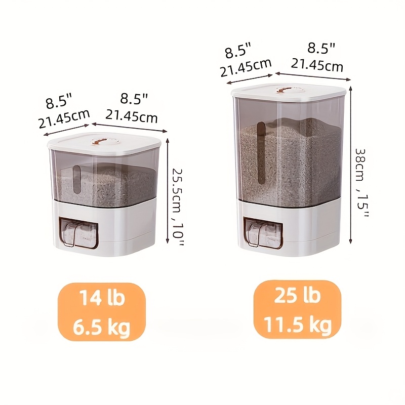 14LB Rice Dispenser, Large Gra - Kitchen Gadgets Organizer ulasan dan harga