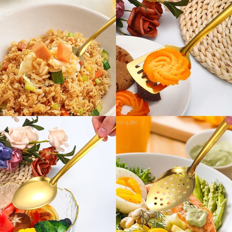 Gold Cooking Utensils,Titanium - Kitchen Gadgets Gold ulasan dan harga